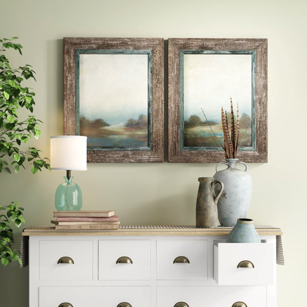 'Morning Vistas' 2 Piece Framed Painting Print Set & Reviews Birch Lane